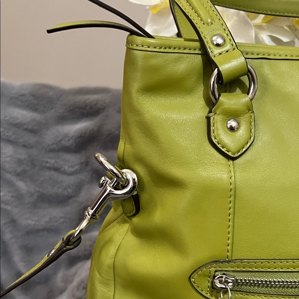 Coach Lime Green Leather Daisy Spectator Satchel Bag - Picture 4 of 12
